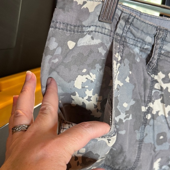 Vintage Y2K Faded Glory Gray Camouflage Cargo Pants 100% Cotton Size 12 - Picture 6 of 10
